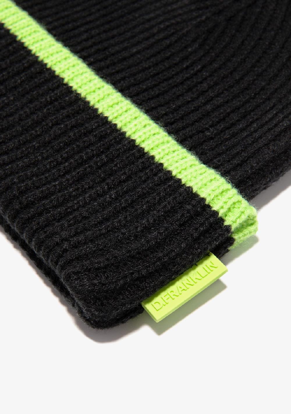 D.franklin Nordic Bomb Hi Top Beanie Heather Black