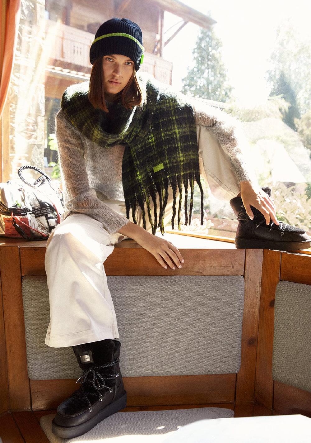 D.franklin Nordic Bomb Hi Top Beanie Heather Black