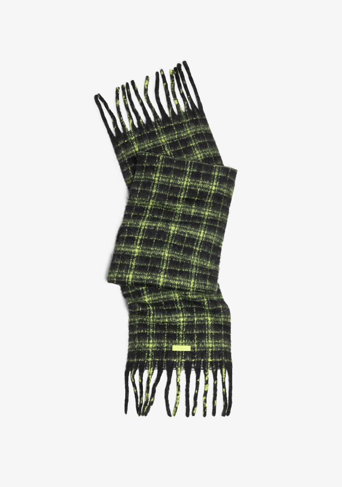 D.franklin Nordic Bomb Plaid Scarf Black
