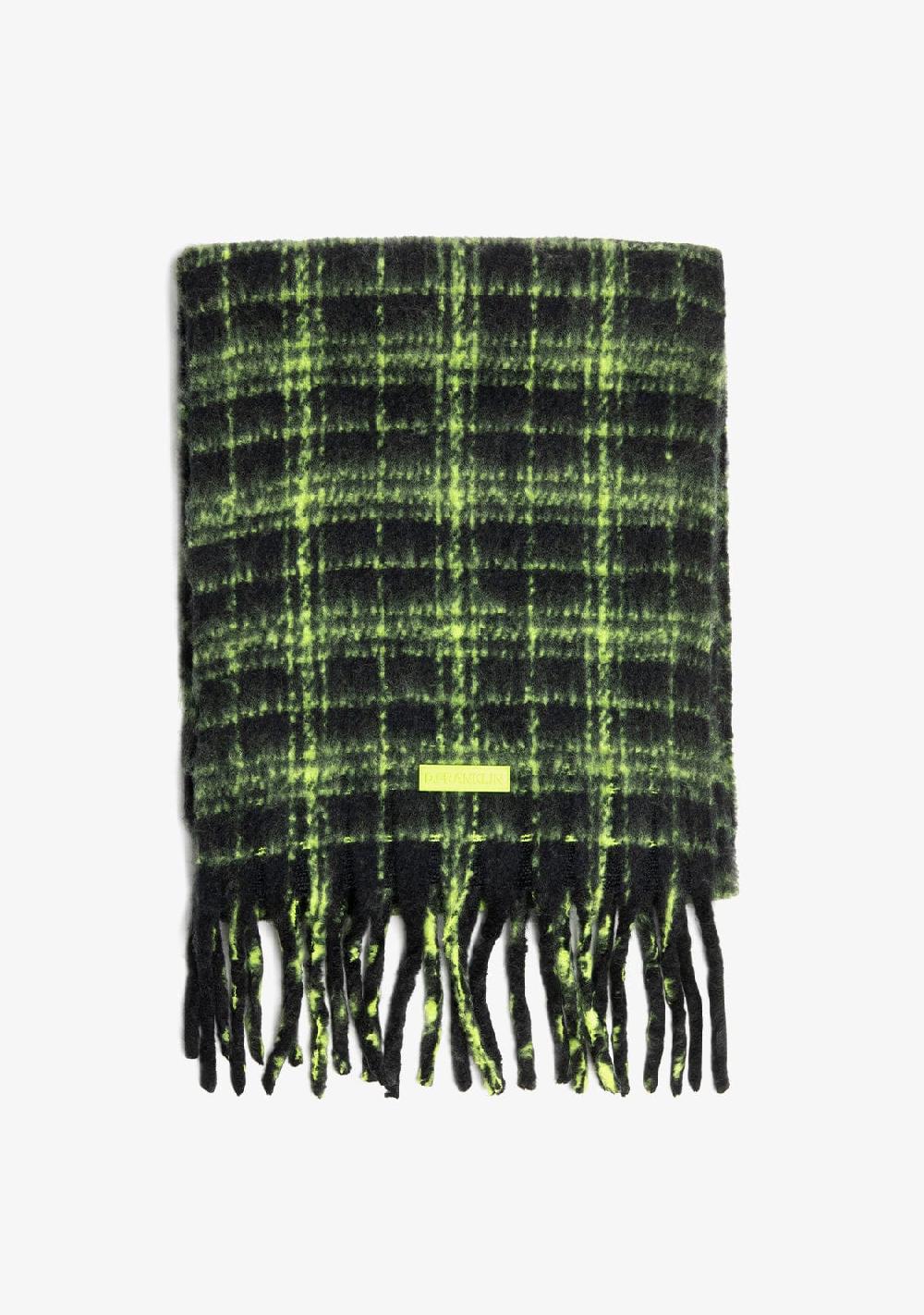 D.franklin Nordic Bomb Plaid Scarf Black