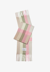 D.franklin Nordic Bomb Plaid Scarf Green/ Coral