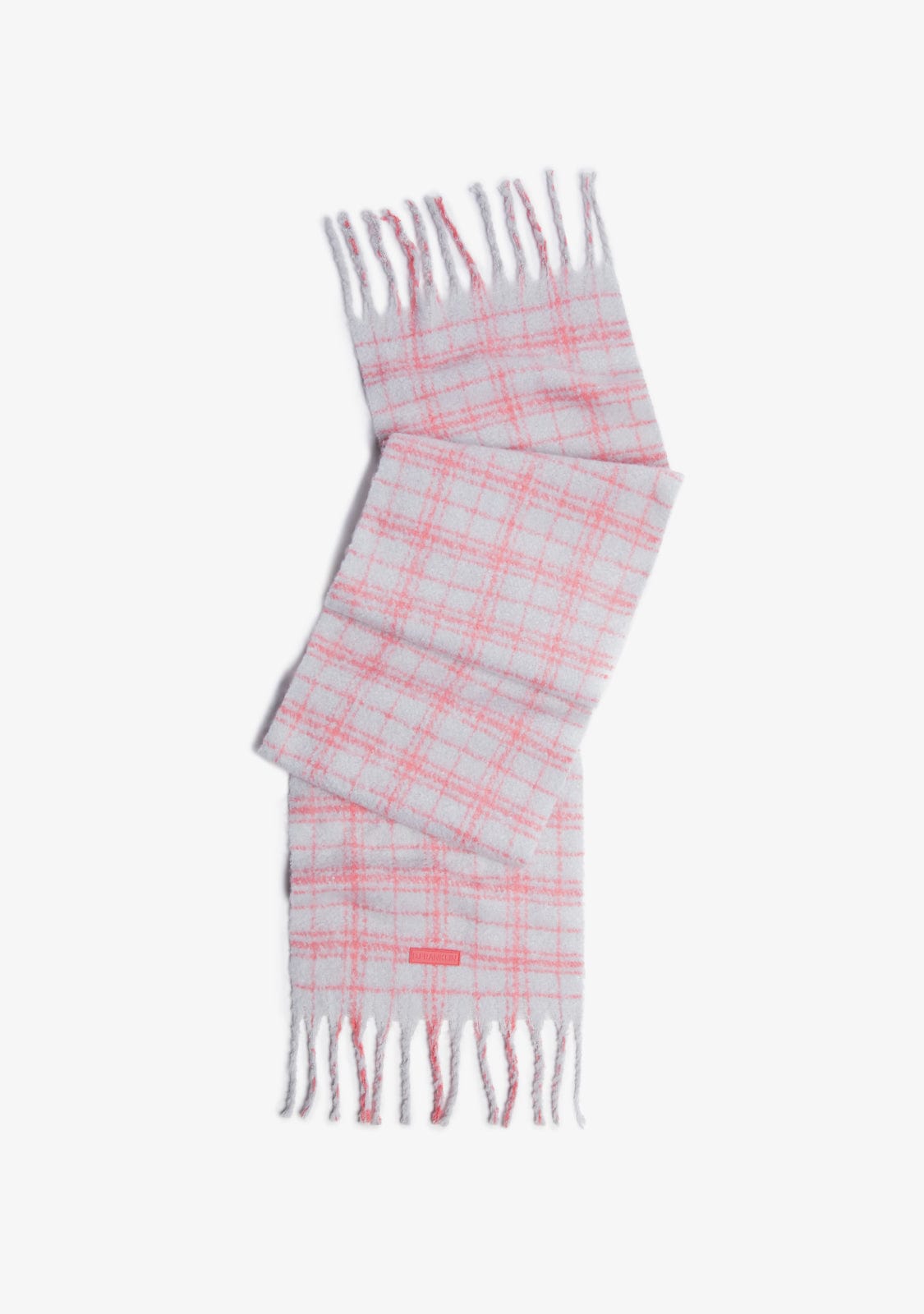 D.franklin Nordic Bomb Plaid Scarf Grey