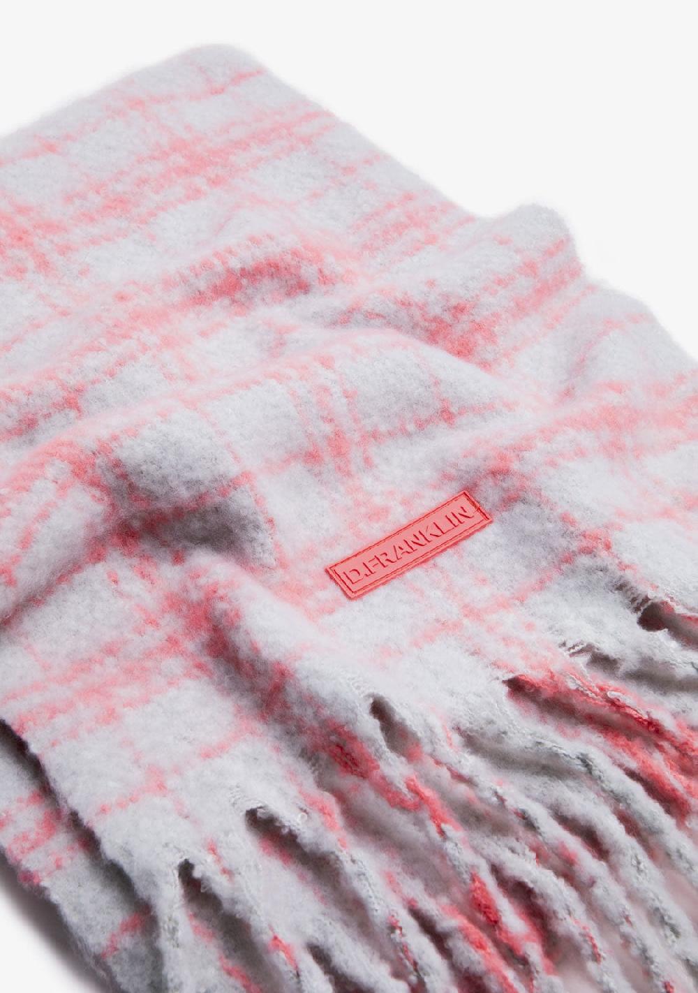 D.franklin Nordic Bomb Plaid Scarf Grey