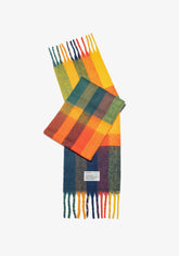 D.franklin Nordic Bomb Plaid Scarf Yellow / Multi