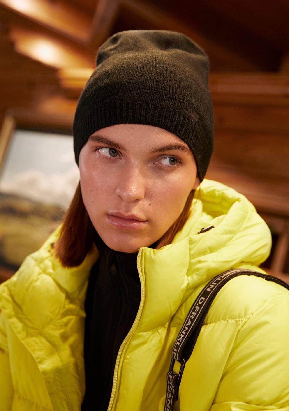 D.franklin Nordic Bomb Slouch Beanie Black