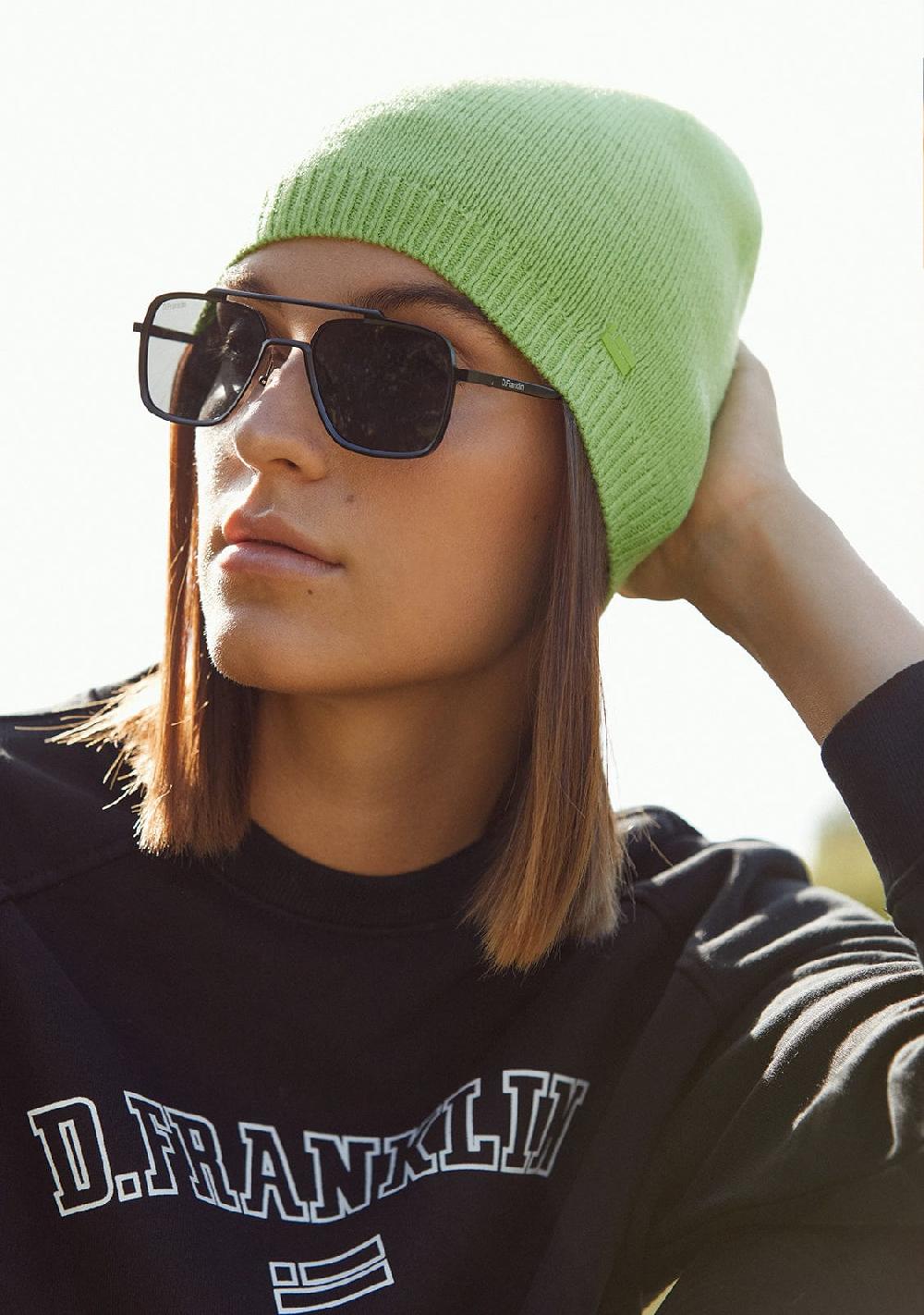 D.franklin Nordic Bomb Slouch Beanie Green
