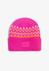 D.franklin Nordic TRK Fair Isle Beanie Fuchsia