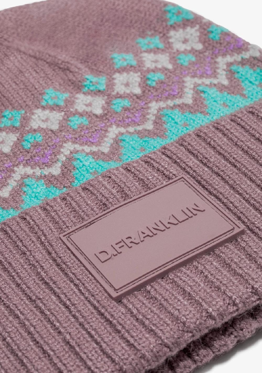 D.franklin Nordic TRK Fair Isle Beanie Pink