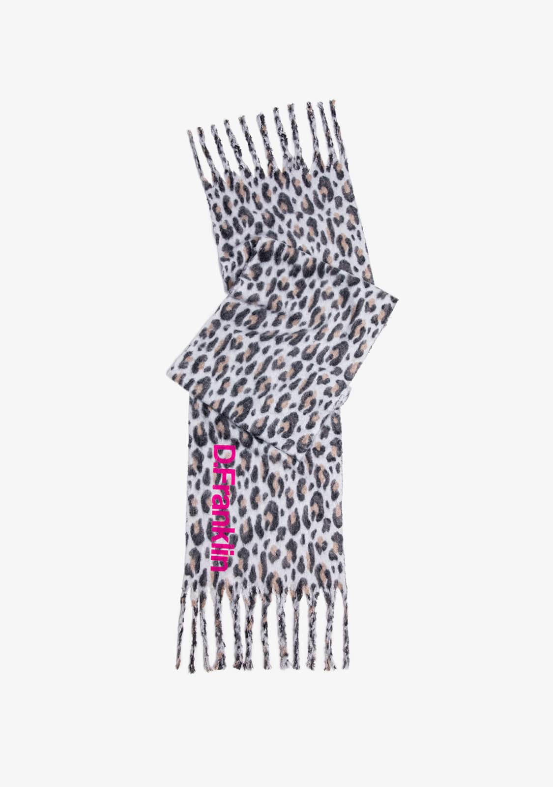 D.franklin Nordic TRK Leopard Scarf Grey