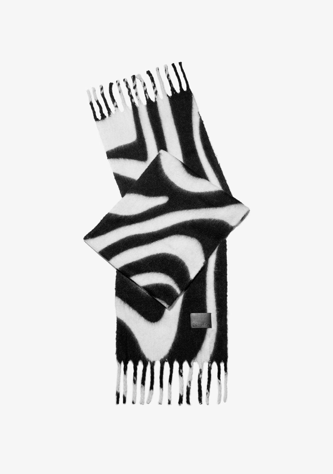 D.franklin Nordic Zebra Scarf Black