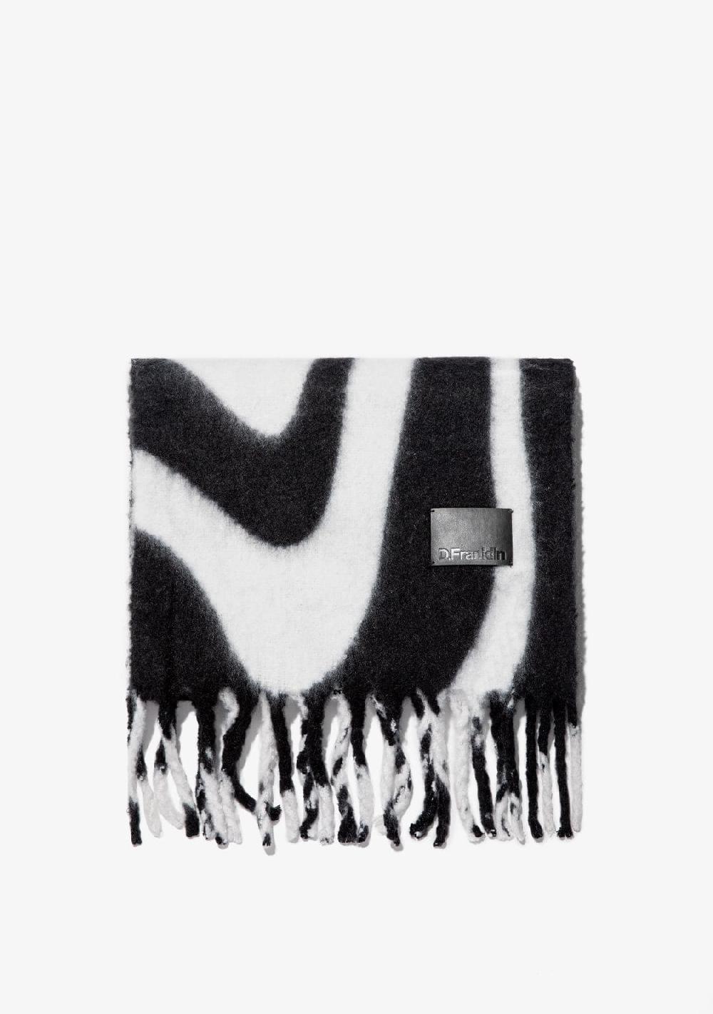 D.franklin Nordic Zebra Scarf Black