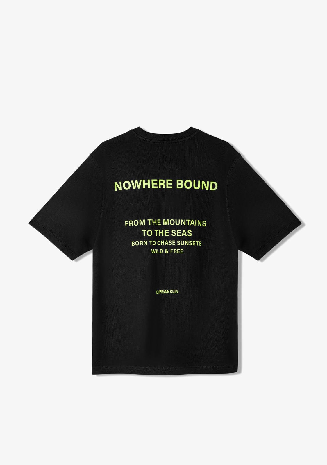 D.franklin Nowhere Bound T-Shirt Black / Lime
