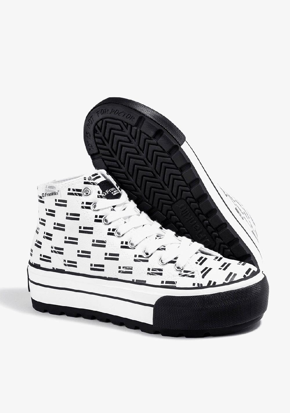 D.franklin One Way Platform DF Flag White