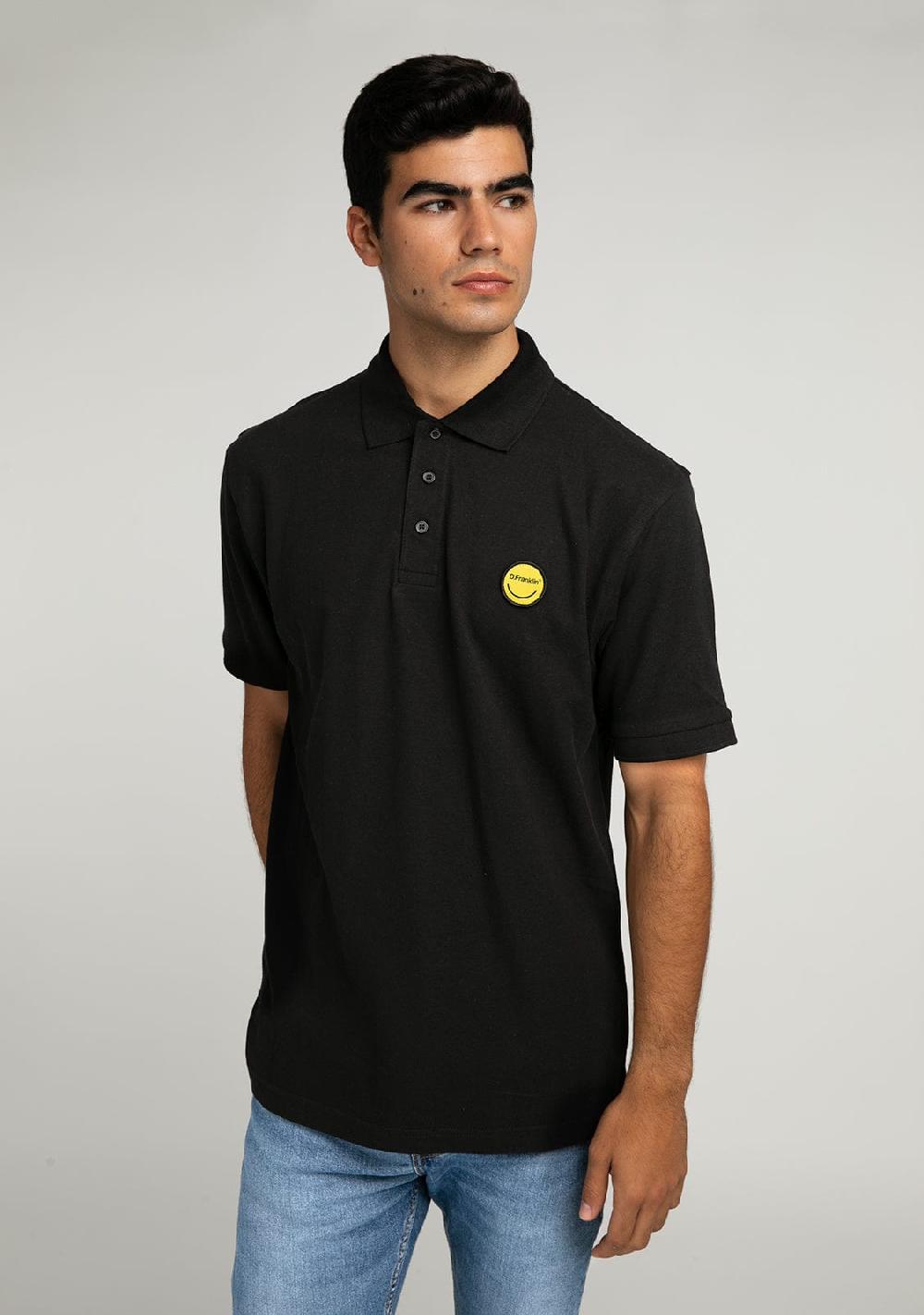 D.franklin Polo Smiley Black