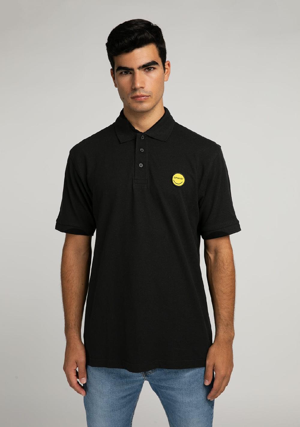 D.franklin Polo Smiley Black