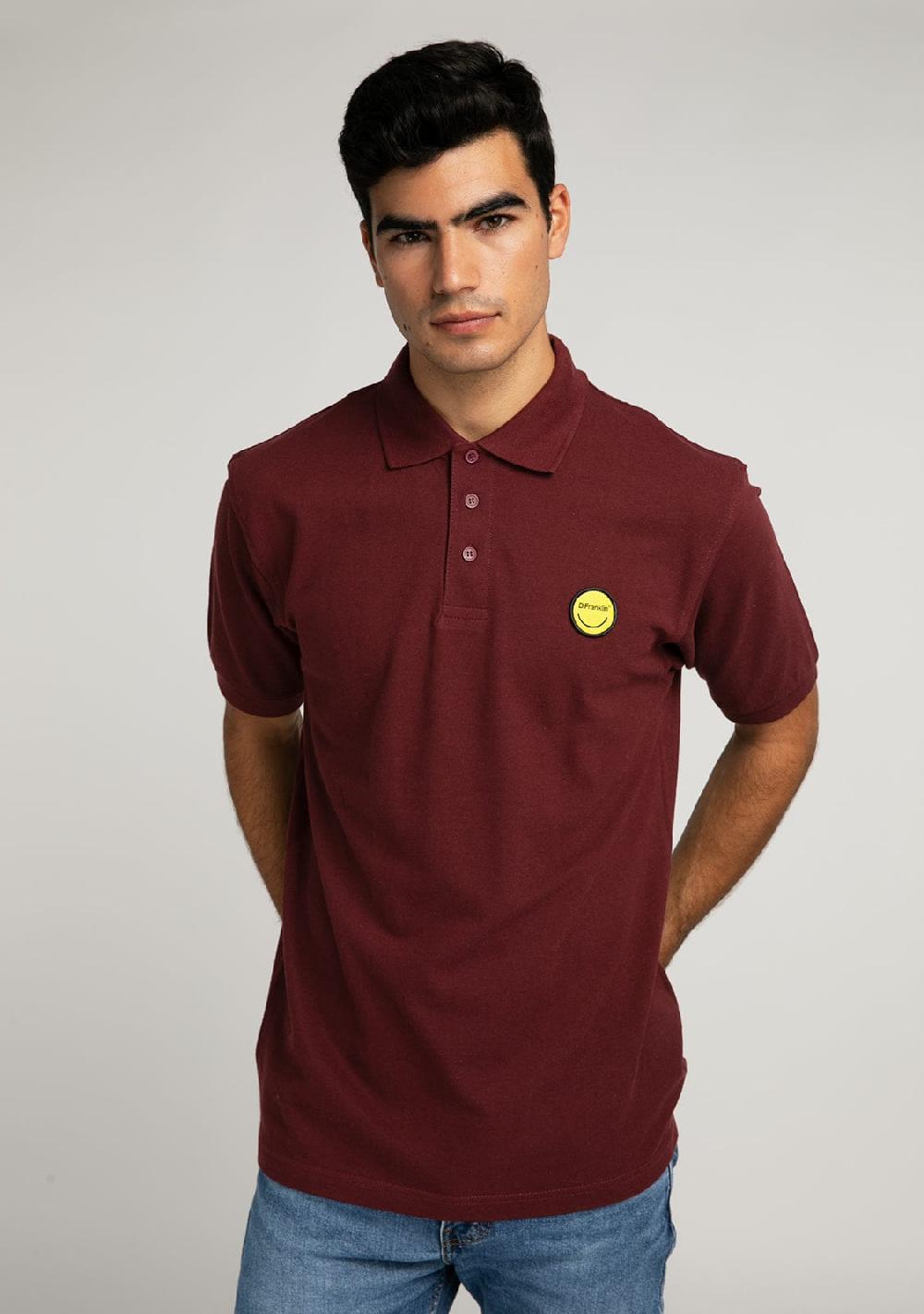 D.franklin Polo Smiley Burgundy