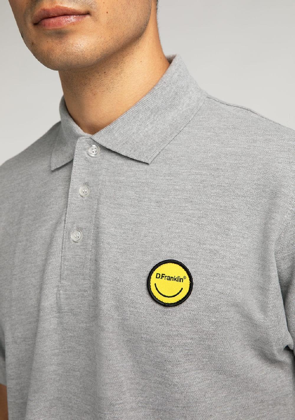 D.franklin Polo Smiley Heather Grey