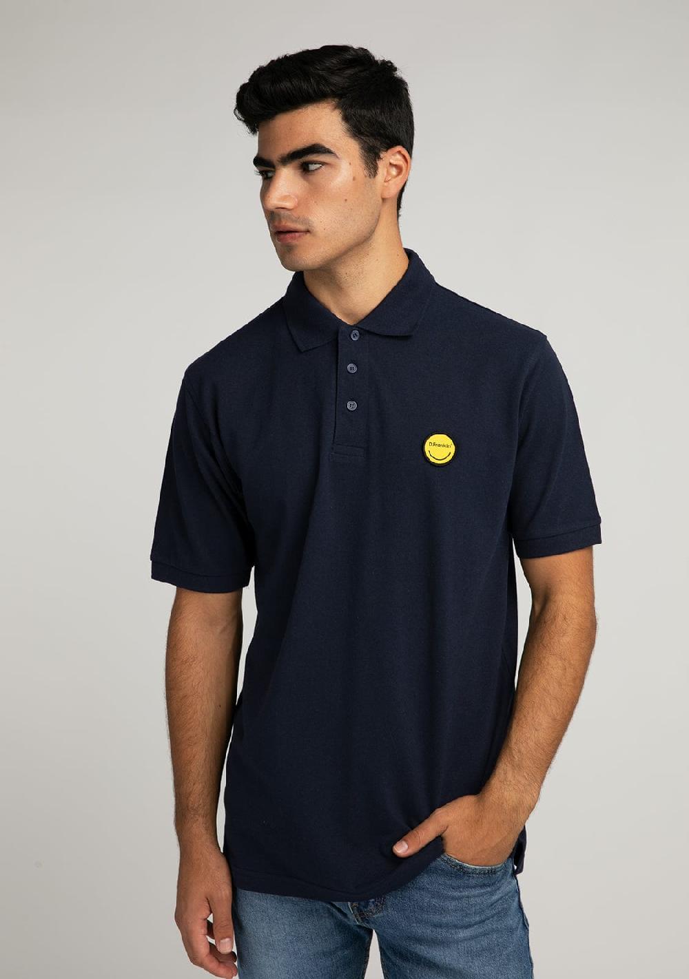 D.franklin Polo Smiley Navy