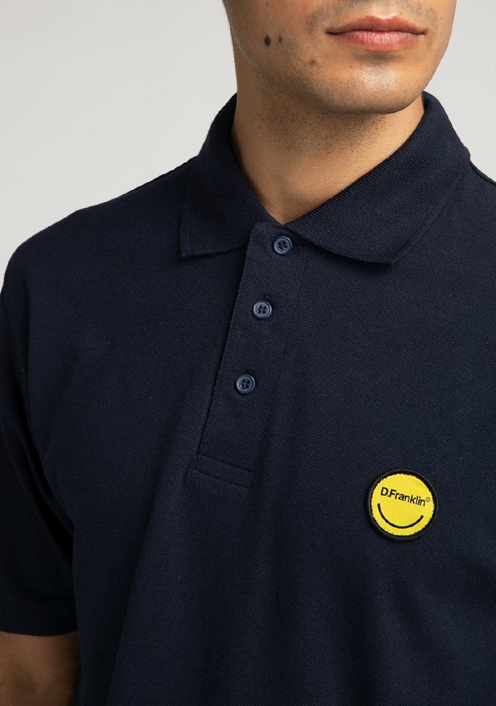 D.franklin Polo Smiley Navy