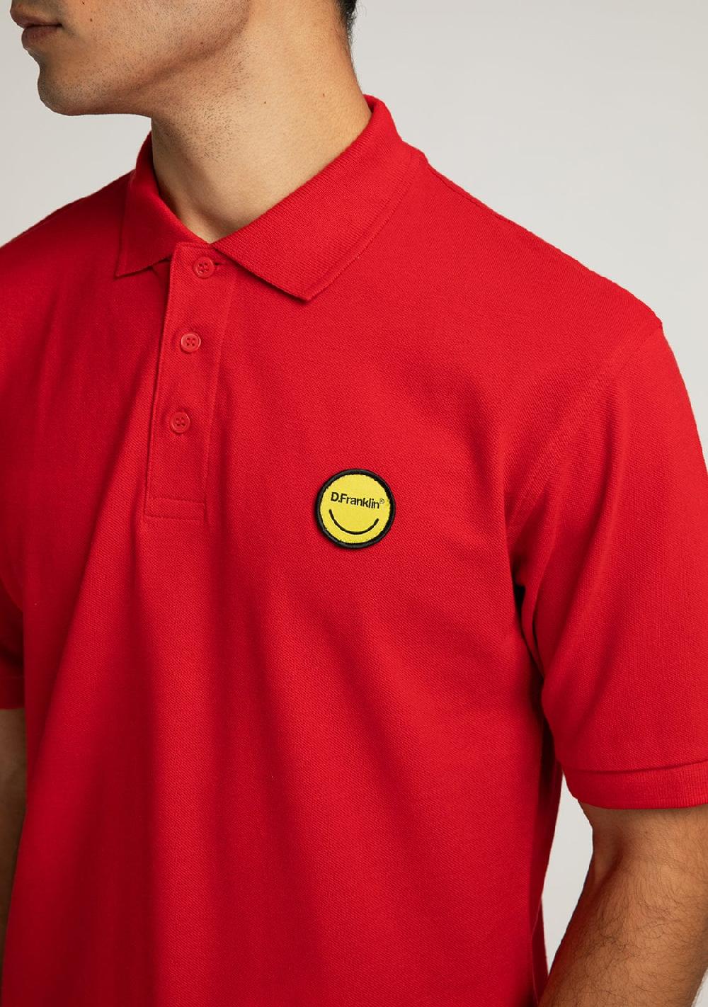 D.franklin Polo Smiley Red