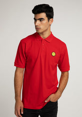D.franklin Polo Smiley Red