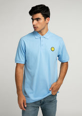 D.franklin Polo Smiley Sky Blue
