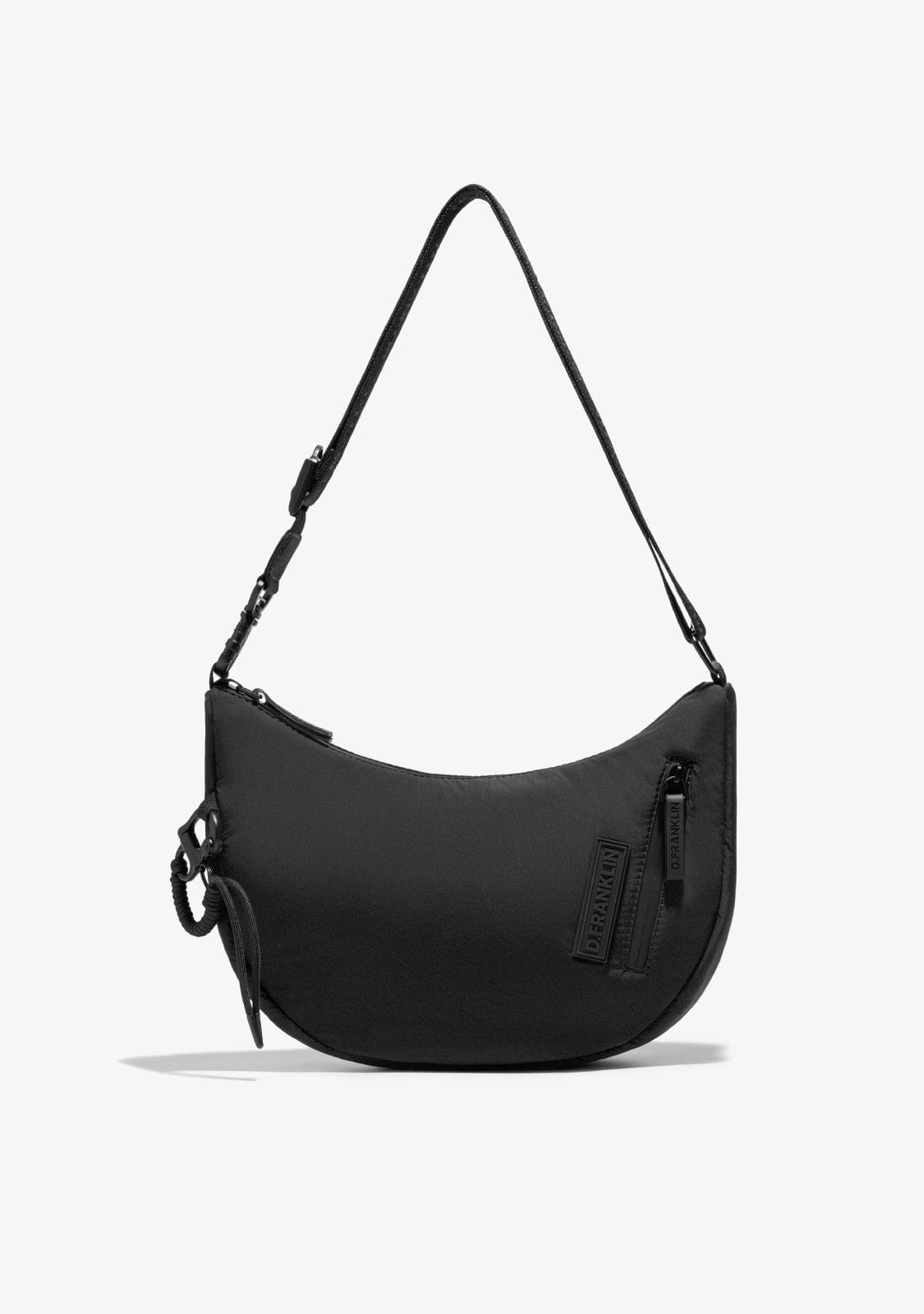 D.franklin Round Nylon Crossbody Bag Black