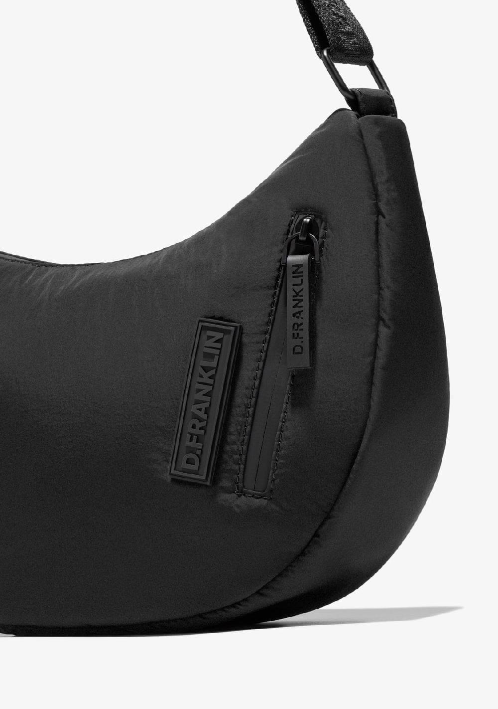 D.franklin Round Nylon Crossbody Bag Black