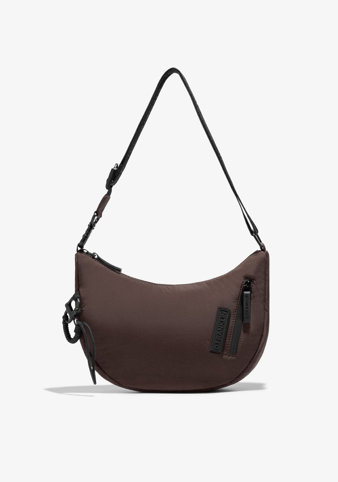 D.franklin Round Nylon Crossbody Bag Brown