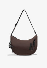 D.franklin Round Nylon Crossbody Bag Brown