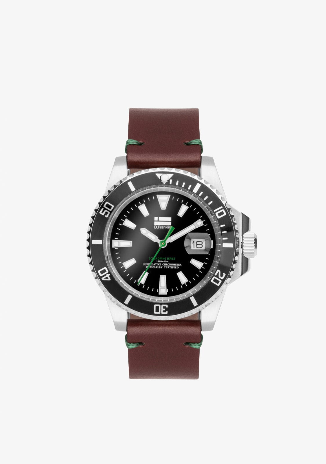 D.franklin Scuba Diving Brown Steel Black / Black