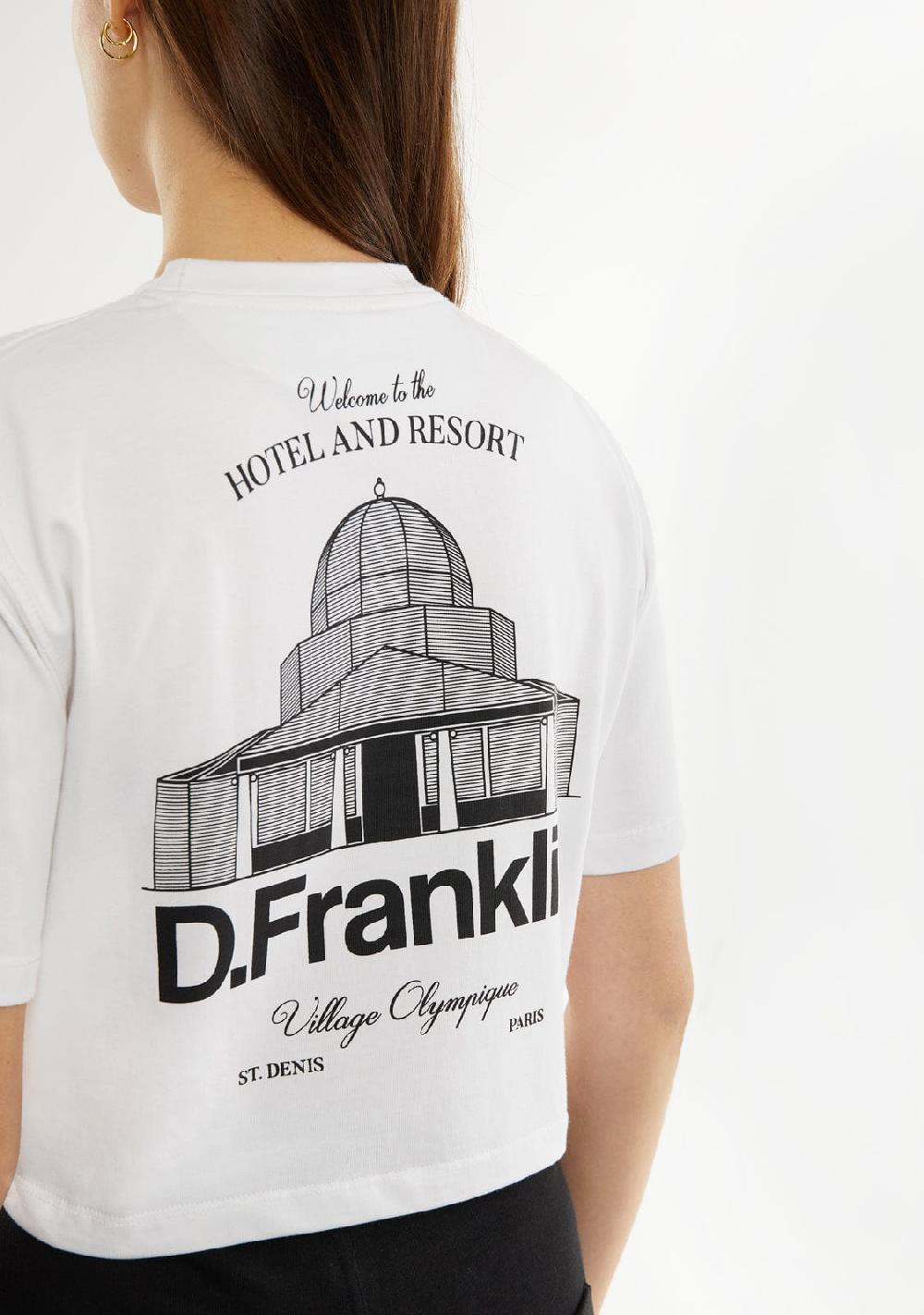 D.franklin St. Denis Cropped T-Shirt White / Black