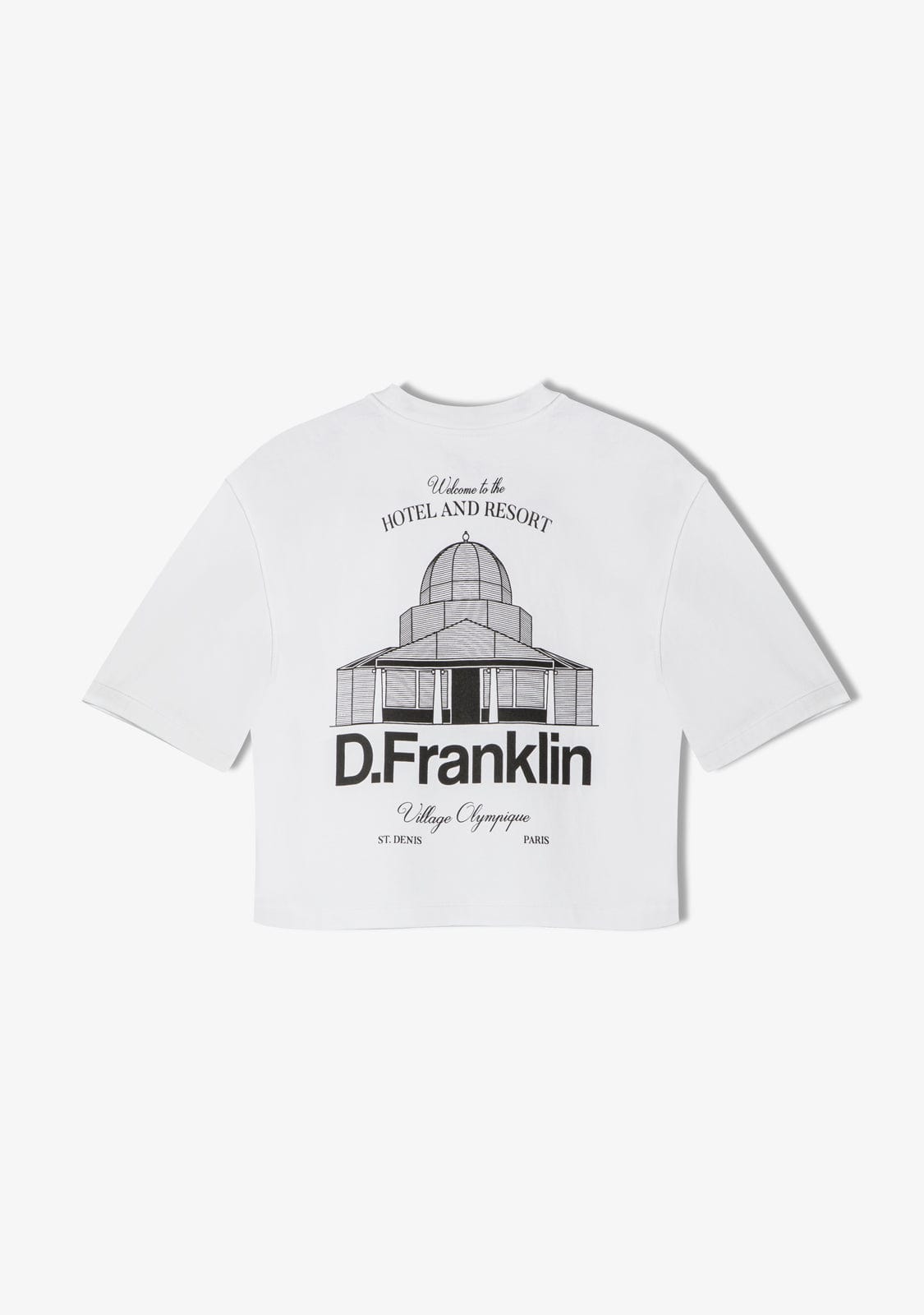D.franklin St. Denis Cropped T-Shirt White / Black