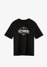 D.franklin St. Denis Village T-Shirt Black / White