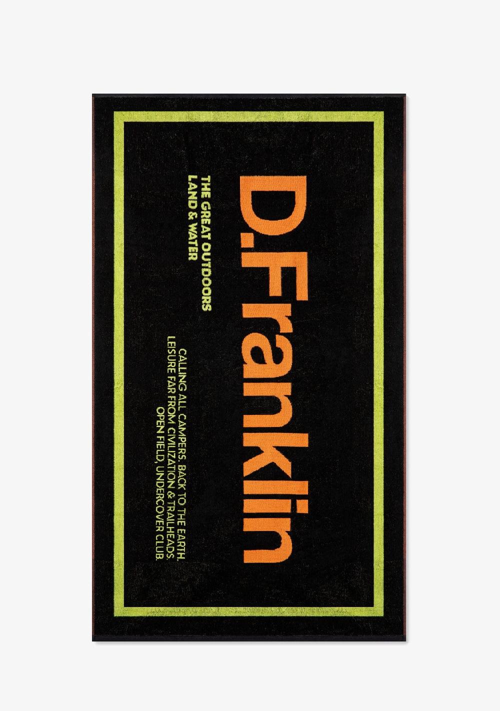 D.franklin Summer Club Jacquard Beach Towel Black