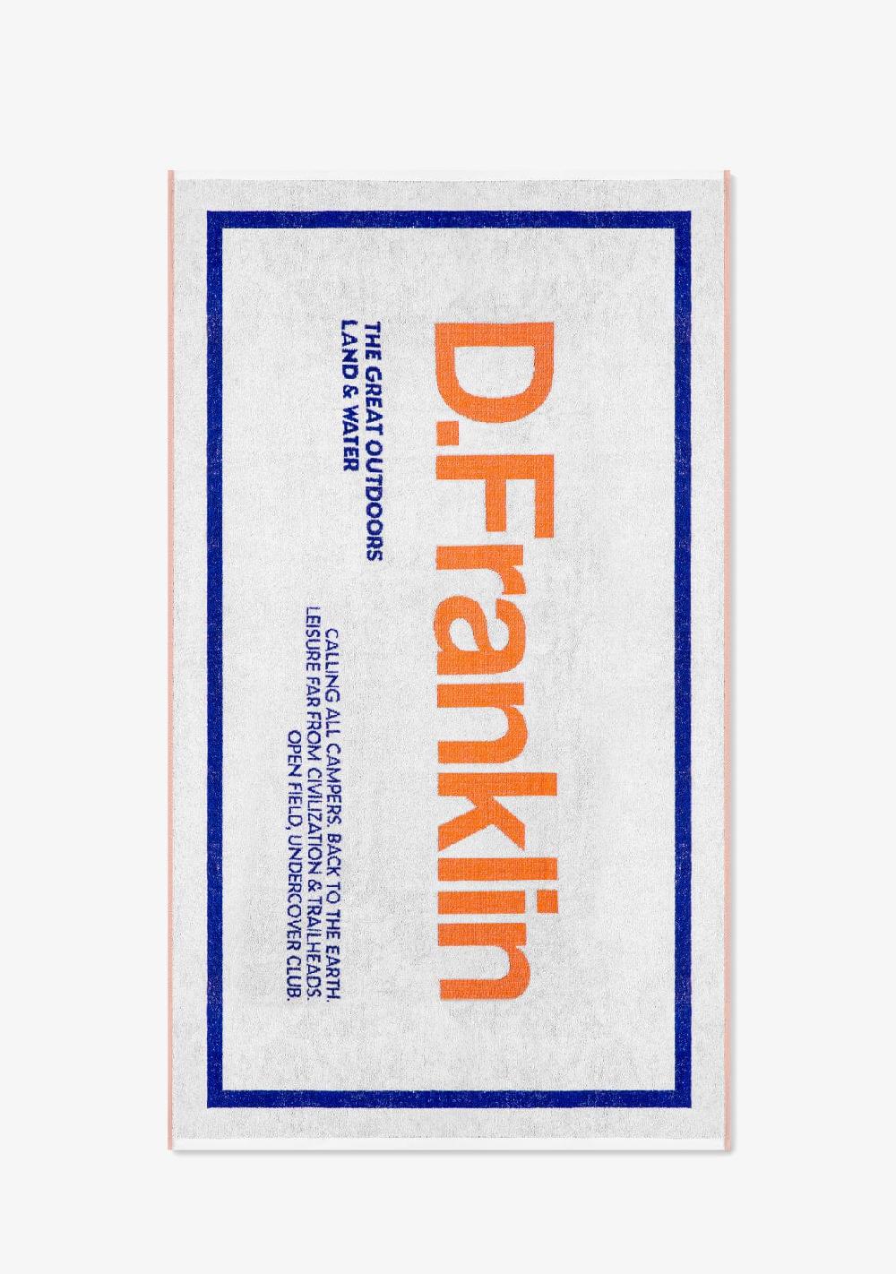 D.franklin Summer Club Jacquard Beach Towel White