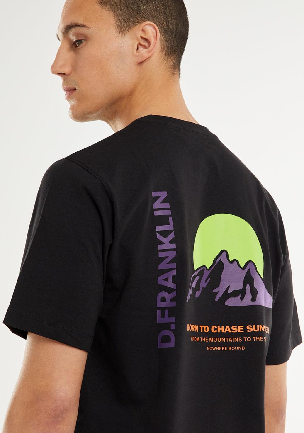 D.franklin Sunsets T-Shirt Black / Purple