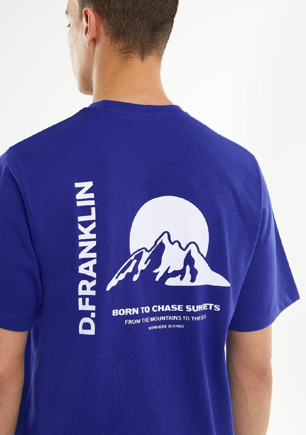 D.franklin Sunsets T-Shirt Blue / White