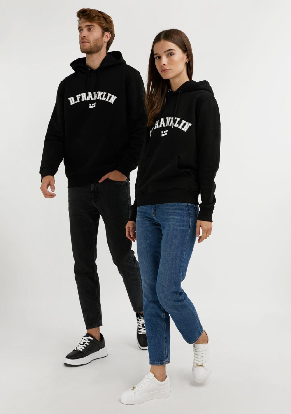 D.franklin Varsity Hoodie Black / White