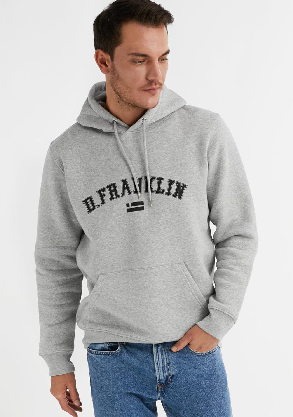 D.franklin Varsity Hoodie Grey / Black