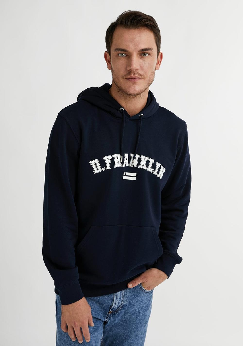 D.franklin Varsity Hoodie Navy / White