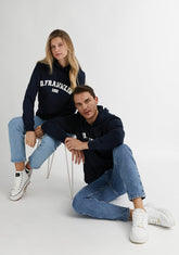 D.franklin Varsity Hoodie Navy / White