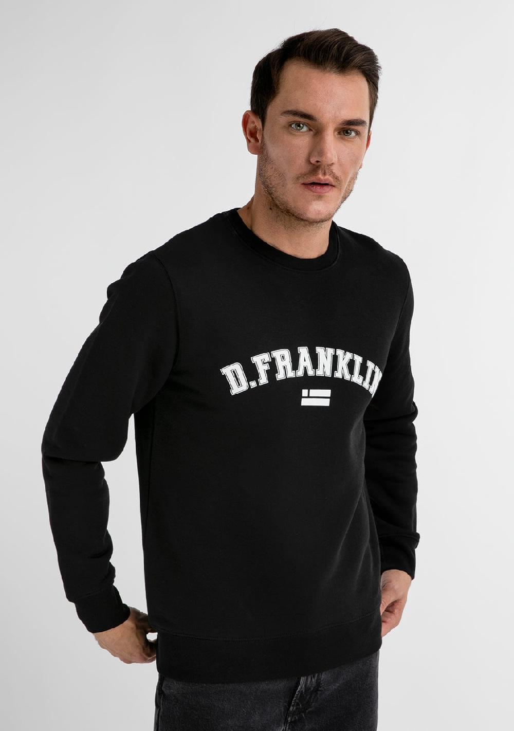 D.franklin Varsity Sweatshirt Black / White