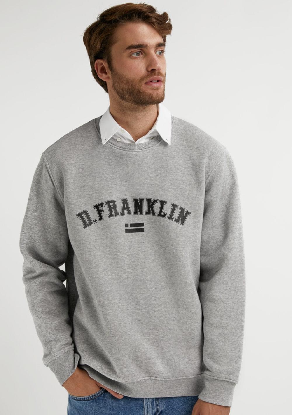 D.franklin Varsity Sweatshirt Grey / Black