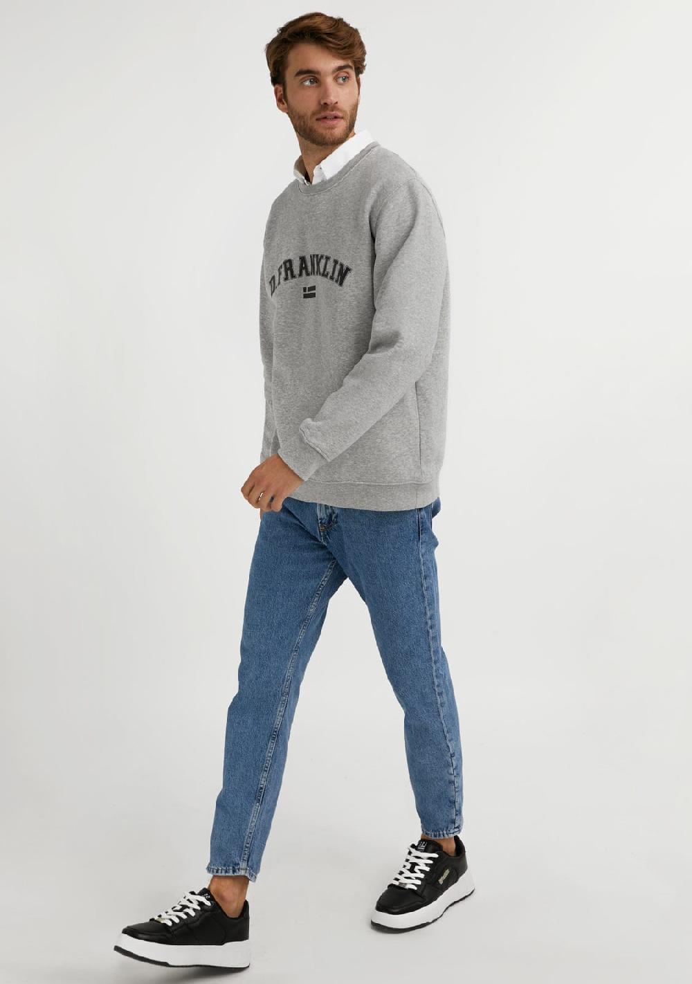 D.franklin Varsity Sweatshirt Grey / Black