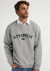 D.franklin Varsity Sweatshirt Grey / Black