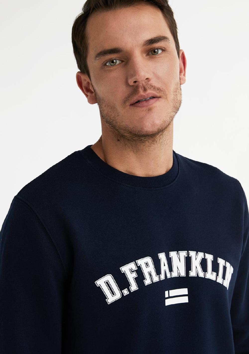 D.franklin Varsity Sweatshirt Navy / White