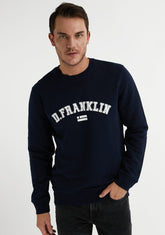 D.franklin Varsity Sweatshirt Navy / White