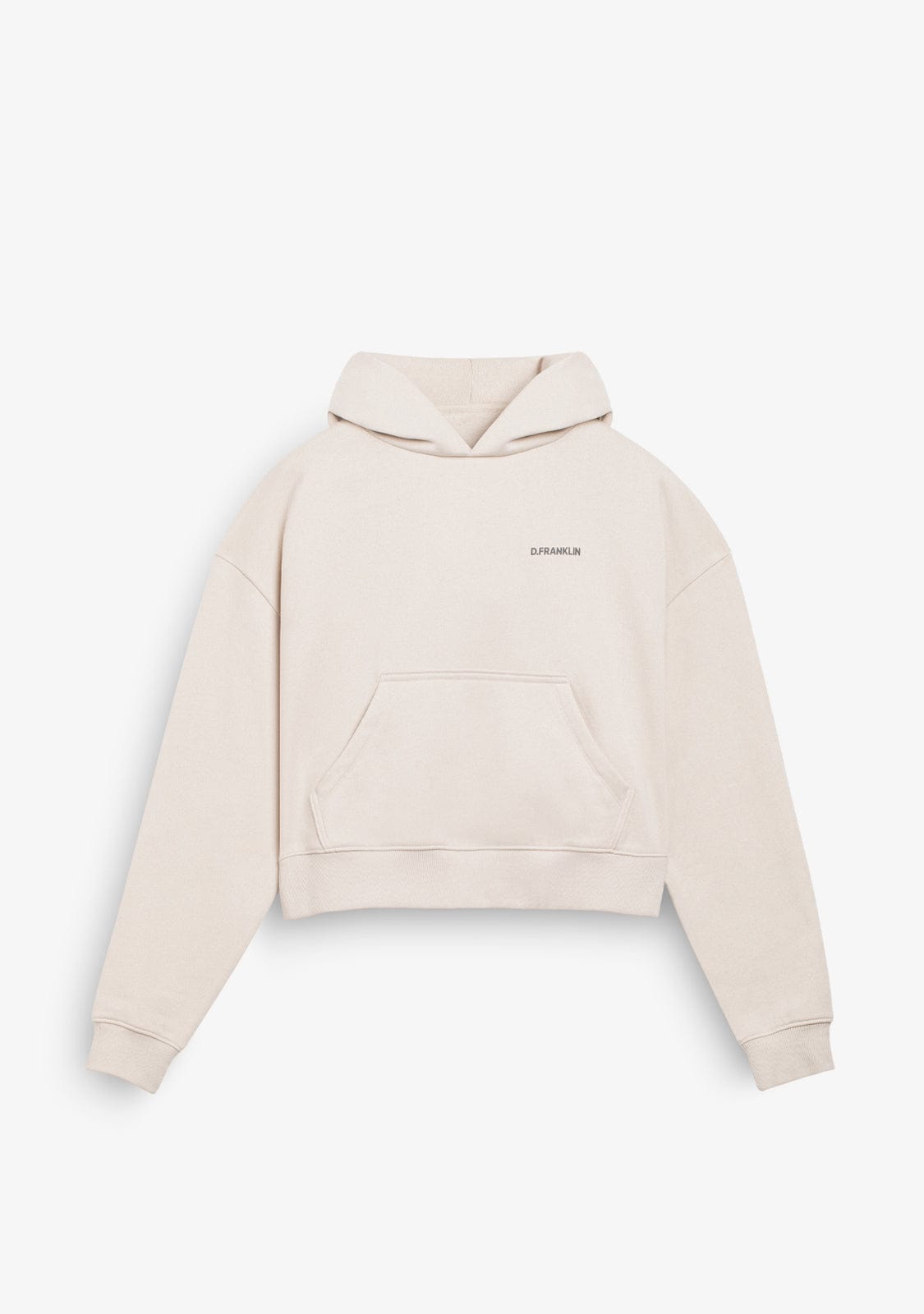 D.franklin Worldwide Crop Hoodie Ice Grey