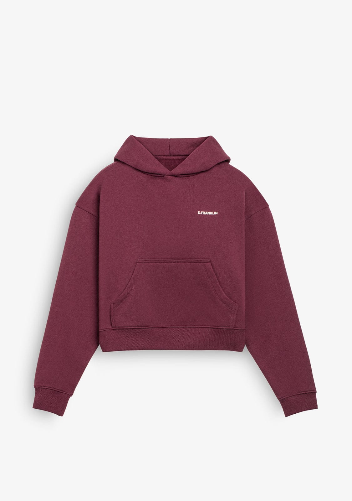 D.franklin Worldwide Crop Hoodie Wine